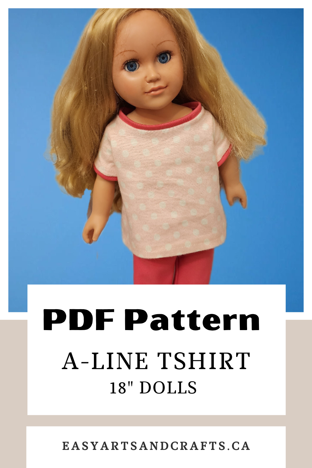 How To Make Doll T-Shirt (Free Printable PDF Doll Shirt Pattern!)