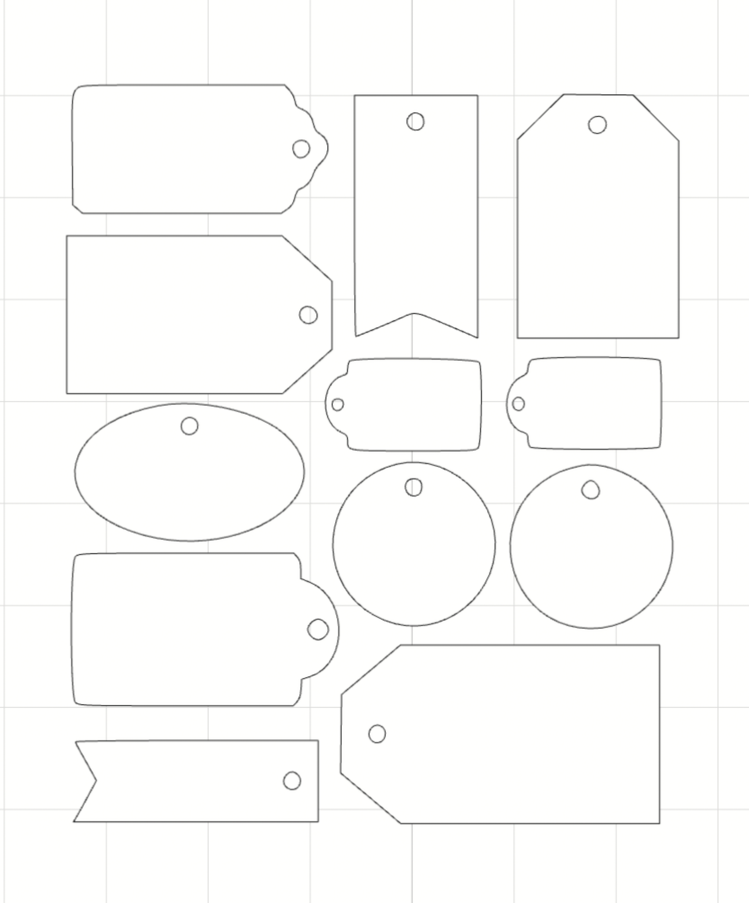 Gift Tags Template SVG File