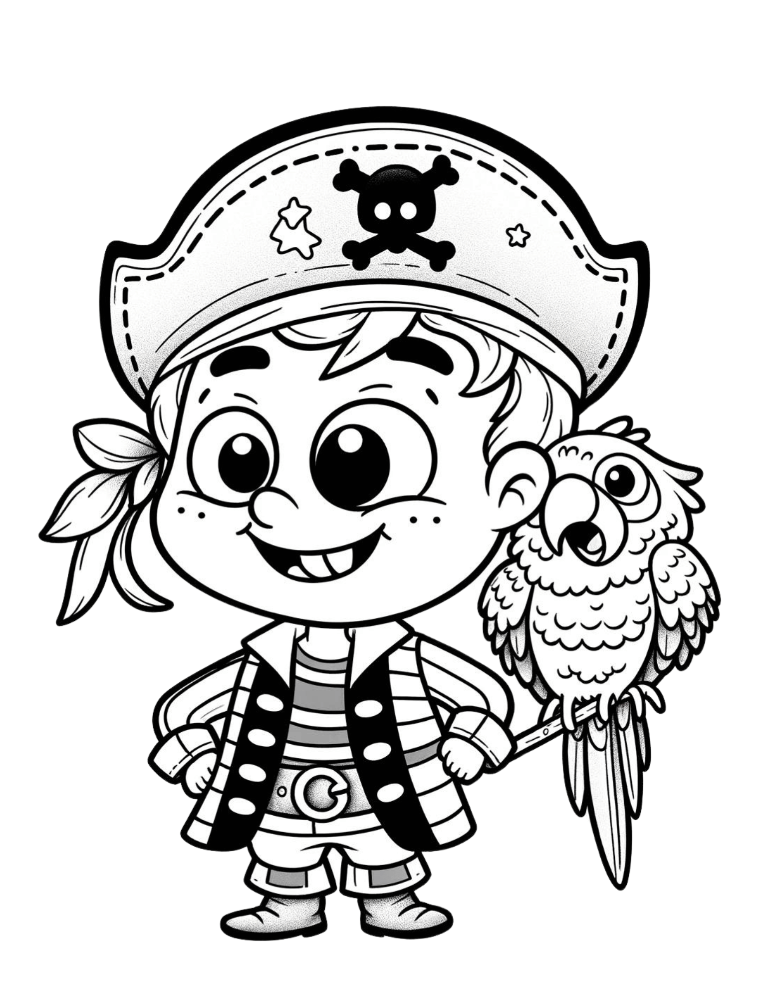 Pirate Coloring Book - Page 1