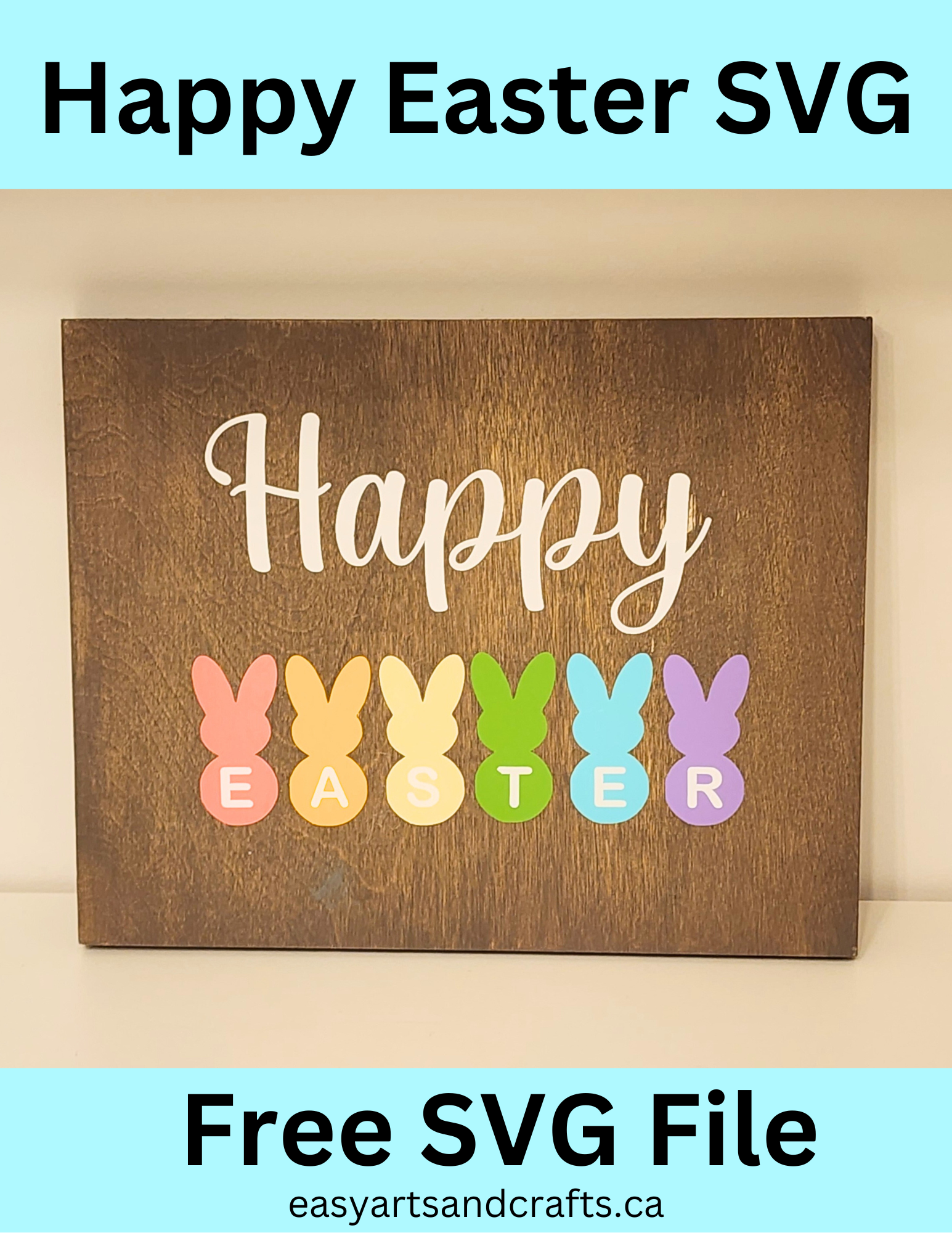 Happy Easter Peeps Free SVG File