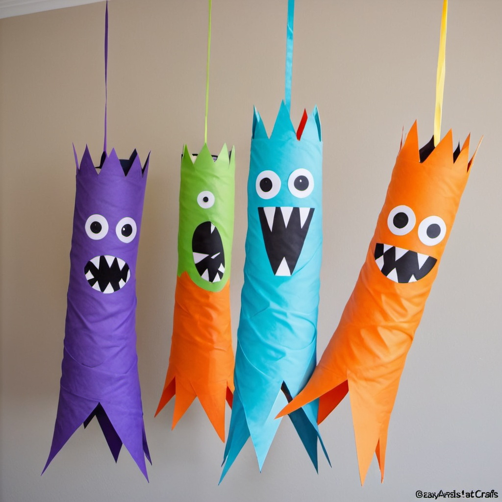 Craft Ideas for Kids - How to Create Monster Windsocks - Easy Arts and ...